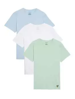 Футболка Lyle & Scott, цвет jadegrn/wei/blau