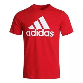 Футболка m bl sj t sports round neck short sleeve red Adidas, красный