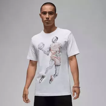 Футболка M J Brand Dot Jordan, цвет Wei/Schwarz