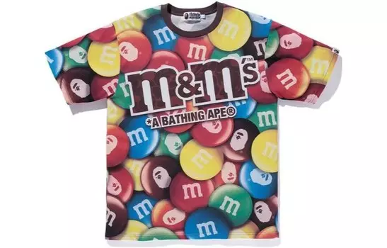 Футболка M&m"s X унисекс многоцветная A Bathing Ape, цвет Multicolor
