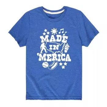 Футболка Made In Merica для мальчиков 8–20 лет с рисунком Licensed Character