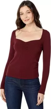 Футболка Madewell Boba Sweetheart Long Sleeve, цвет Cabernet