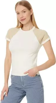 Футболка Madewell Raglan-Sleeve Baby Tee, цвет Antique Cream