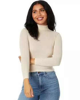 Футболка Madewell Semi-Sheer Mockneck, цвет Heather Light Oatmeal