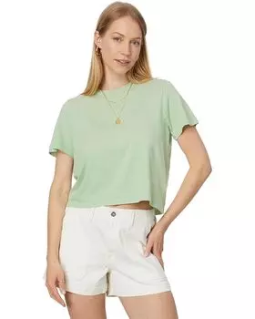 Футболка Madewell Softfade Cotton Boxy-Crop, цвет Sunfaded Mint