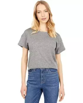 Футболка Madewell Whisper Cotton Rib-Crewneck, цвет Heather Iron