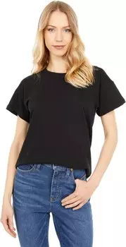 Футболка Madewell Whisper Cotton Rib-Crewneck Tee, цвет True Black