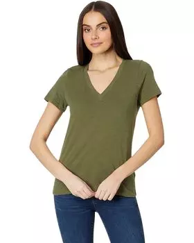 Футболка Madewell Whisper Cotton V-Neck, цвет Desert Olive