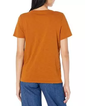 Футболка Madewell Whisper Cotton V-Neck Tee, цвет Golden Pecan