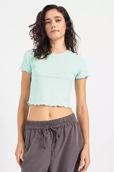 Футболка Madi в короткую полоску Vero Moda, бирюзовый