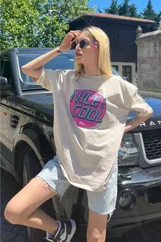 Футболка Madmext, бежевый