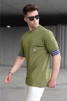 Футболка мужская Madmext с нагрудным карманом, хаки