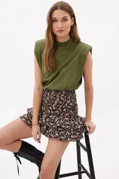 Футболка женская Madmext без рукавов, хаки