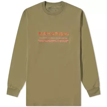 Футболка Maharishi Long Sleeve MILTYPE Logo Tee