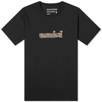 Футболка Maharishi Tiger Fur Calligraphy T-Shirt, черный