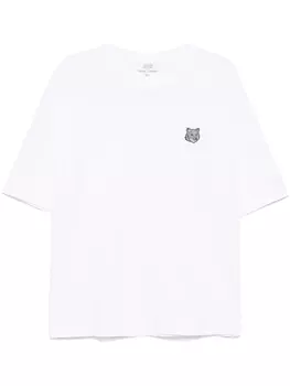 Футболка Maison Kitsun Bold Fox с нашивкой на голову, белый