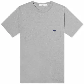 Футболка Maison Kitsun Navy Fox Patch Classic Pocket Tee