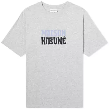 Футболка Maison Kitsun Surf Club Comfort T-shirt, светло-серый