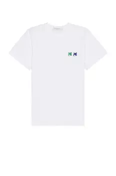 Футболка Maison Kitsune Double Monochrome Fox Head Patch Classic, белый