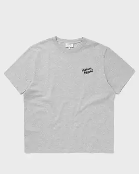 Футболка Maison Kitsune Maison Kitsune Handwriting Comfort Tee-Shirt, цвет light grey melange/black
