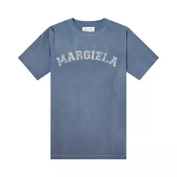 Футболка Maison Margiela Overdye Treatment Logo T-Shirt, синий