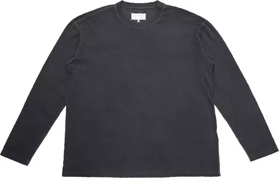Футболка Maison Margiela Washed Long-Sleeve T-Shirt Pearl, черный