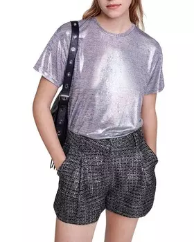 Футболка Maje Tame, серебряный