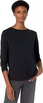 Футболка Majestic Filatures Cotton Silk Touch Long Sleeve Boatneck Tee, цвет Noir