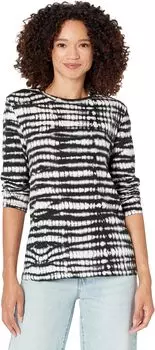 Футболка Majestic Filatures Deluxe Cotton Tie-Dye Long Sleeve Semi Relaxed Crew Neck, цвет Marine