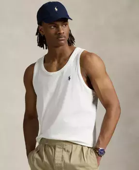 Футболка-майка из джерси с эффектом стирки Polo Ralph Lauren, белый