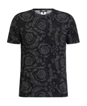 Футболка-Майка с принтом Barocco Versace, черный