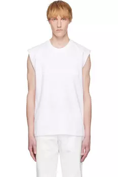 Футболка-майка с тисненым логотипом Helmut Lang, белый