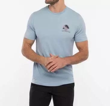 Футболка Make The Drop в пепельно-голубом цвете TravisMathew