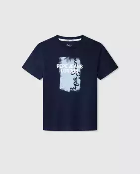 Футболка мальчика Алекса Pepe Jeans, тёмно-синий