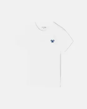 Футболка мальчика с короткими рукавами и принтом на спине Silbon, белый