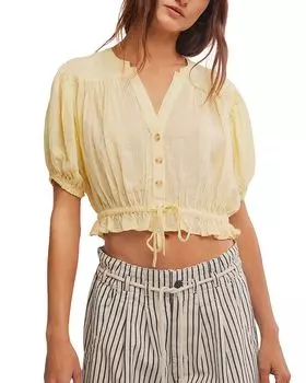 Футболка "Маленькое облако" Free People, желтый