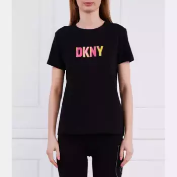 Футболка маленького размера со светоотражающим логотипом Dkny, черный