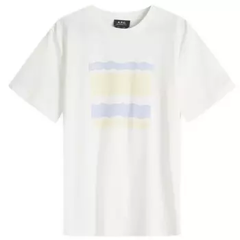 Футболка Malone с волнообразным принтом A.P.C., мультиколор