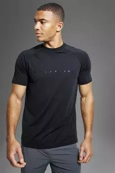 Футболка man active gym performance tech Boohoo, черный