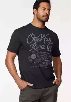 Футболка Man's World с принтом, имитирующим поношенность, черный