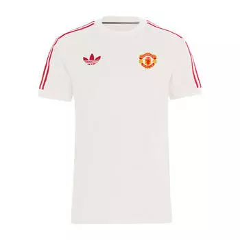 Футболка manchester united adicolor classics 3-stripes t-shirt Adidas, белый