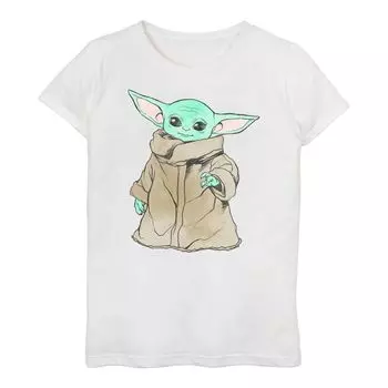 Футболка «Мандалорец» для девочек 3–16 лет, известная также как Baby Yoda Licensed Character