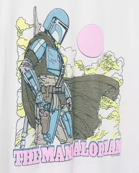 Футболка Mandalorian Sky с блошиного рынка Junk Food Clothing, белый