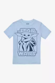Футболка Mandalorian The Child Force для мальчиков Star Wars, синий