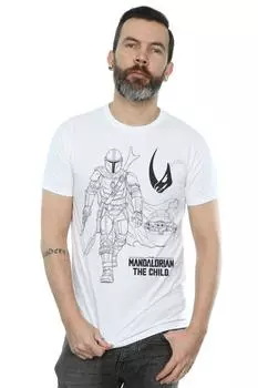 Футболка «Мандалорский клан двух» Star Wars, белый