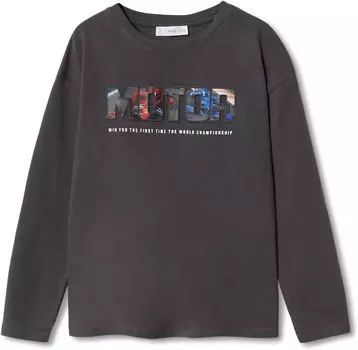 Футболка Mango F1 T-Shirt, цвет Anthricite