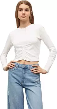 Футболка Mango Fruncis T-Shirt, цвет Off-White