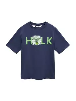 Футболка MANGO KIDS Aquahero, темно-синий