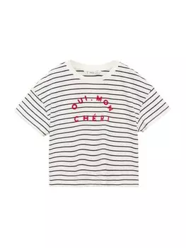 Футболка MANGO KIDS Cheri, светло-бежевый