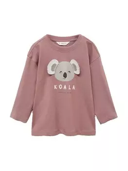Футболка MANGO KIDS KOALA, темно-красный